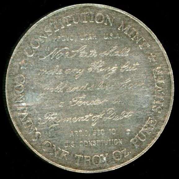 1973 USS Constitution 1 Ounce Silver Round