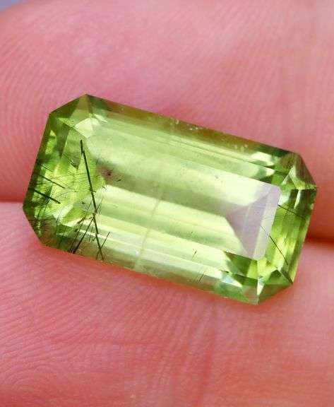 HUGE! UNTREATED! 14.26ct Rutile Peridot!