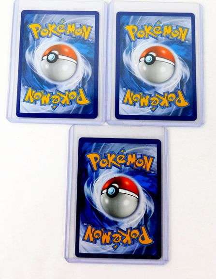 3 Pokémon  Hidden Fates "Shiney" Trade Cards, 2019