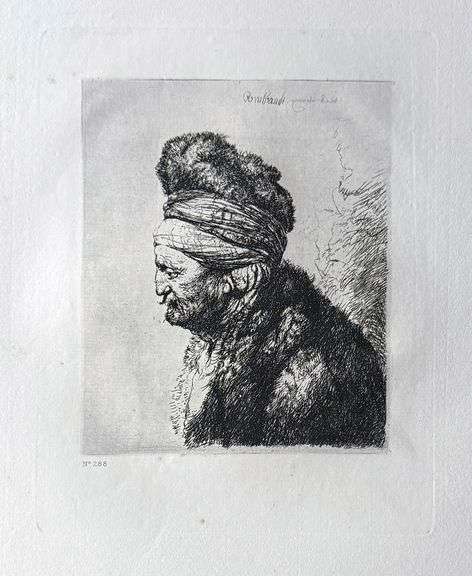 Extremely Rare and Collectible Antique Etching After Rembrandt, c. 1880