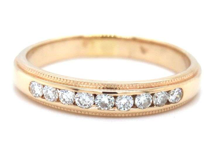 14kt Yellow gold 0.25ctw channel set diamond band