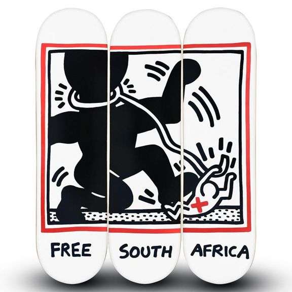 "Free South Africa" by Keith Haring (1958-1990)