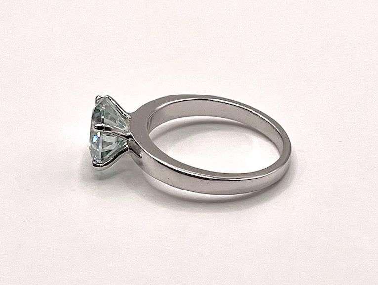 2.75 Ct White Ice Blue Fire Moissanite Ring