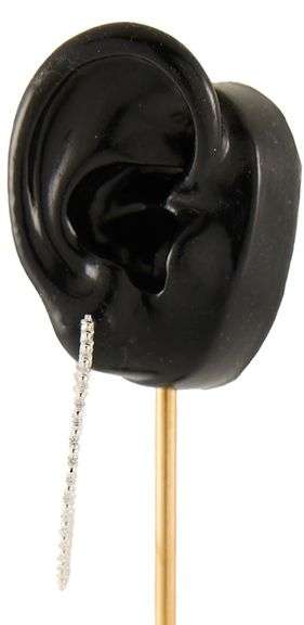 4.00ctw Round Diamond Inside Out Hoop Earrings in 14K