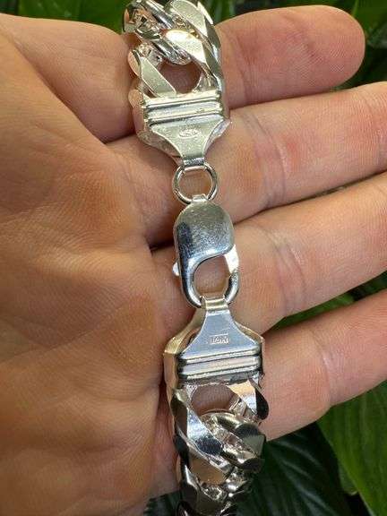 Sterling Silver 16mm Heavy Double Curb Chain Cuban Link 925 Italy Necklace 24"