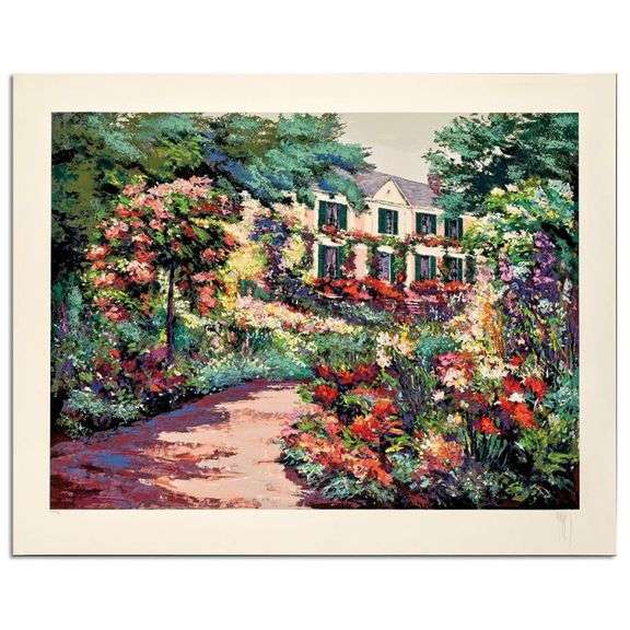 "Roses At Giverny" by Mark King (1931-2014)