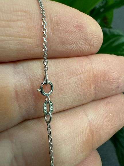 10k White Gold Rolo Chain 1.22mm 22" Necklace