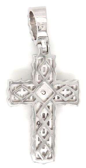 925 Sterling silver religious cross cubic zirconia pendant