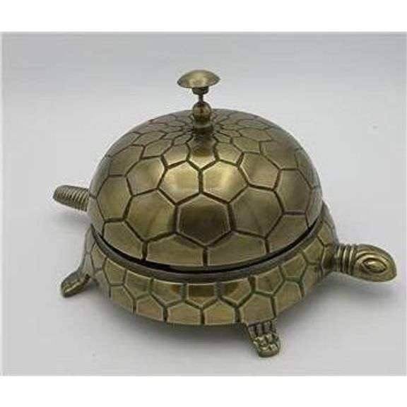 Antique-Style Large Tortoise Desk Bell