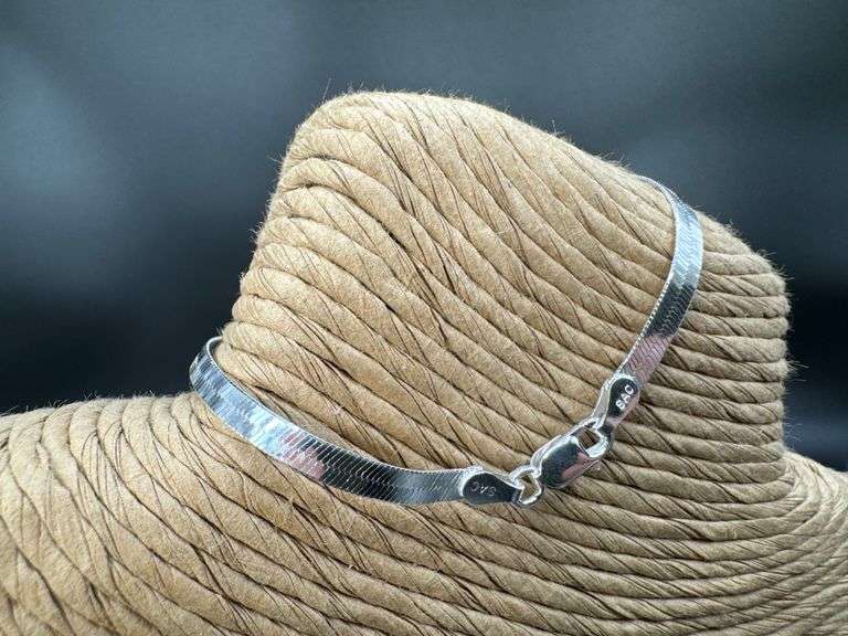 Sterling Silver Flexible Herringbone Bracelet 3.5mm Solid 925 Italian Chain 7"