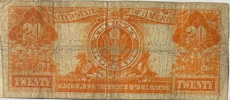 $20 Series 1922 Gold Certificate.