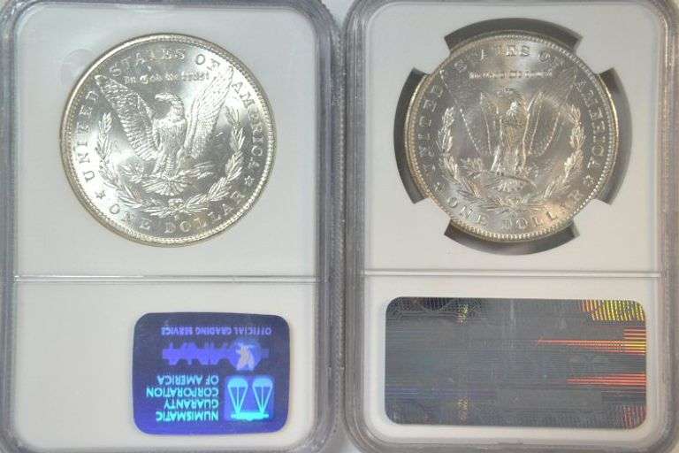 Impressive blazing near Gem BU 1881-S & 1884-O Morgans. NGC MS64