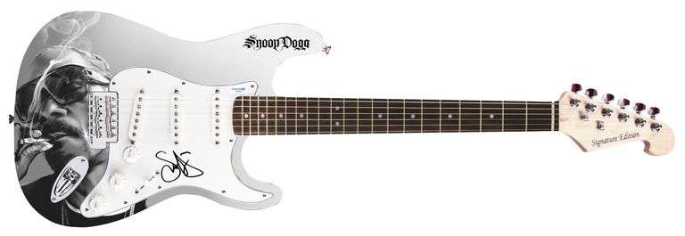 Snoop Dogg Autographed "Too High Too Fly" Custom Graphics Guitar ACOA