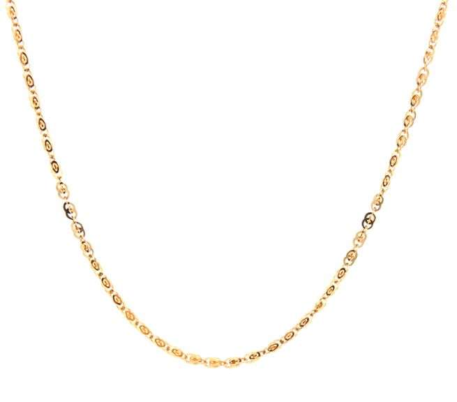 14kt Yellow gold fancy link chain necklace