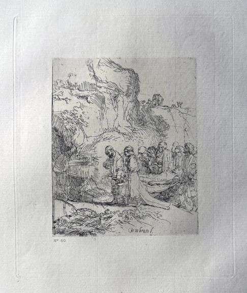 Extremely Rare and Collectible Antique Etching After Rembrandt, c. 1880