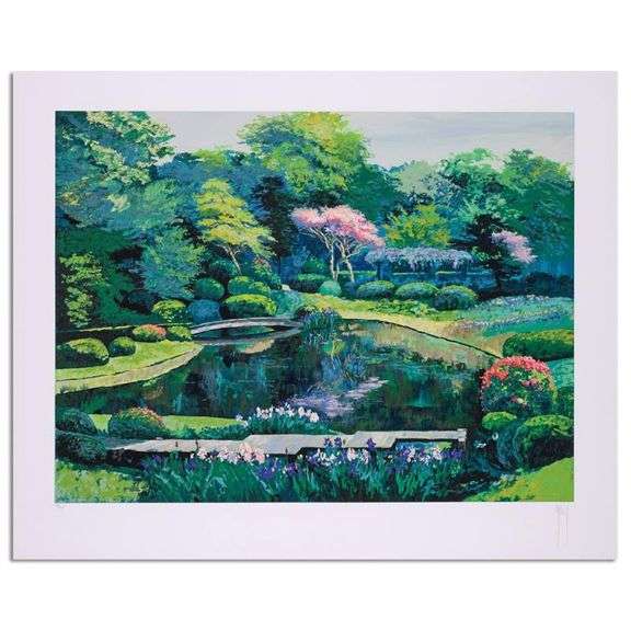 "Koi Pond" by Mark King (1931-2014)