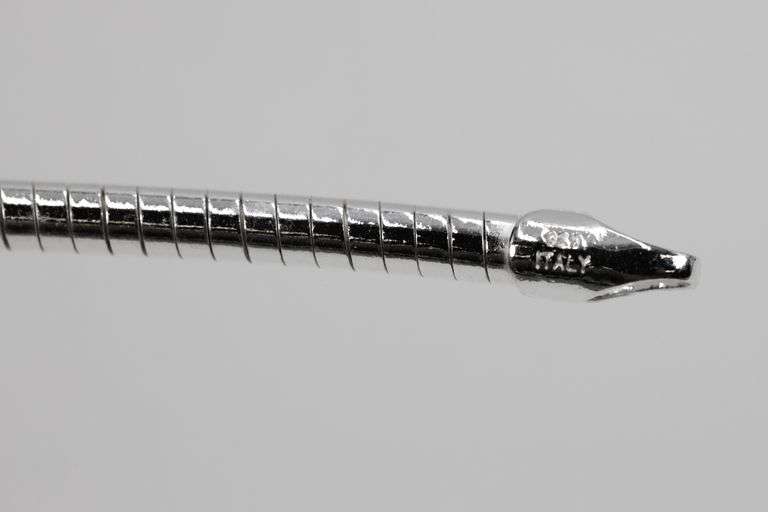 Sterling Silver Round Omega Snake Chain 2.2mm Solid 925 Italy New Necklace 20"