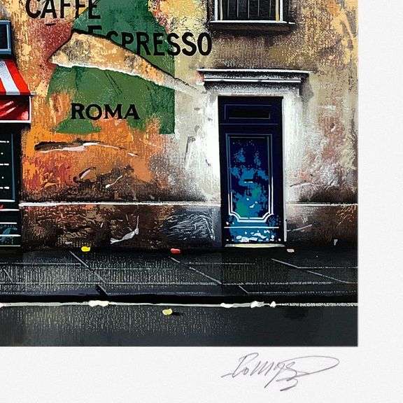 "Cafe Gitman-Napoli" by Thomas Pradzynski (1951-2007)