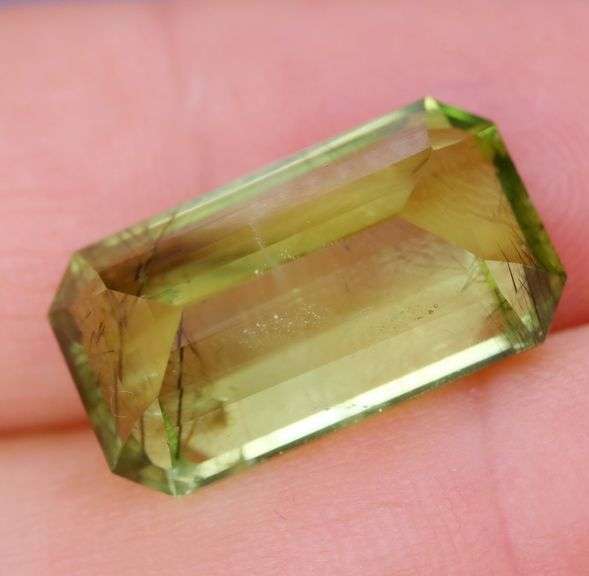 HUGE! UNTREATED! 14.26ct Rutile Peridot!