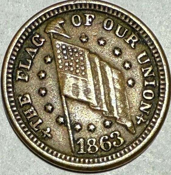 1863 Ft Dix Patriotic Civil War Token