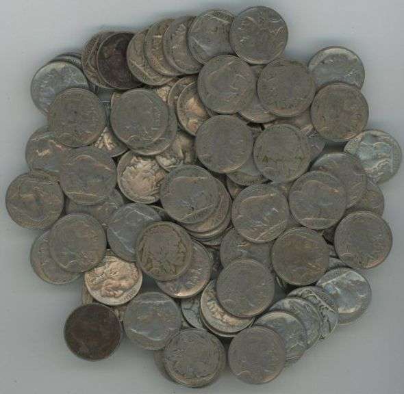 Bagful of 200 assorted Full Date Buffalo Nickels