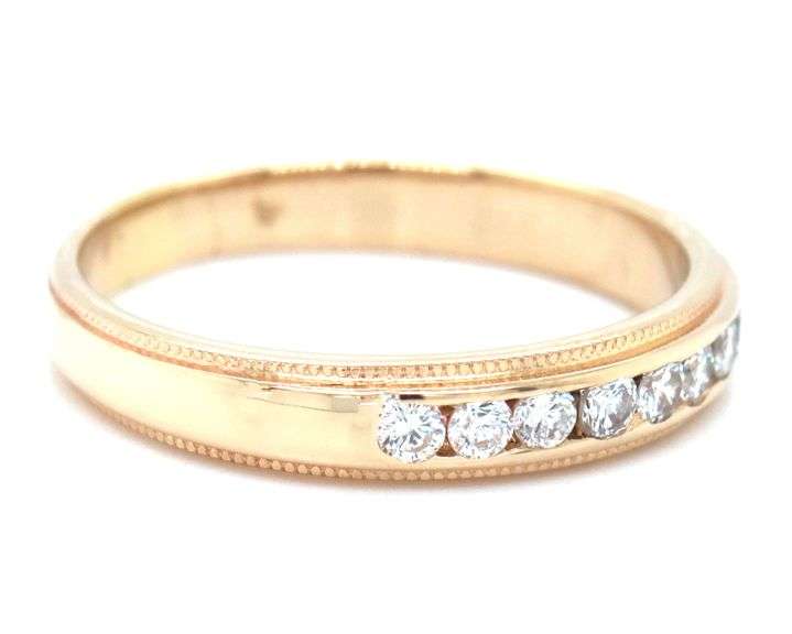 14kt Yellow gold 0.25ctw channel set diamond band
