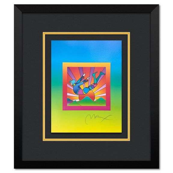 "Cosmic Flyer With Sun on Blends Ver II" by Peter Max