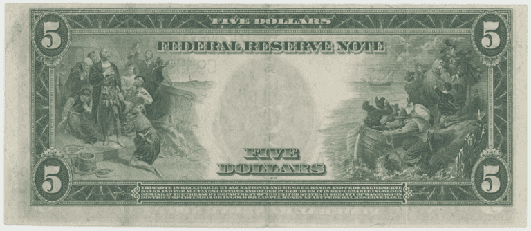 Real nice 1914 Series Large Size $5 Federal Reserve Note (3-C)