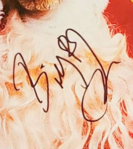 Billy Bob Thornton Signed Bad Santa Poster w Movie Quote Exact Proof