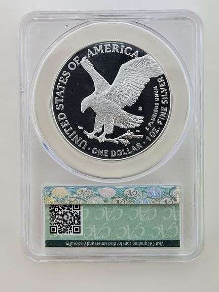 2021-S Proof Silver Eagle, CAC PR70DCAM Type 2