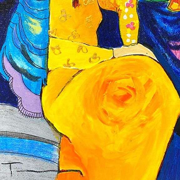 "Blue Mood" by Itzchak Tarkay (1935-2012)