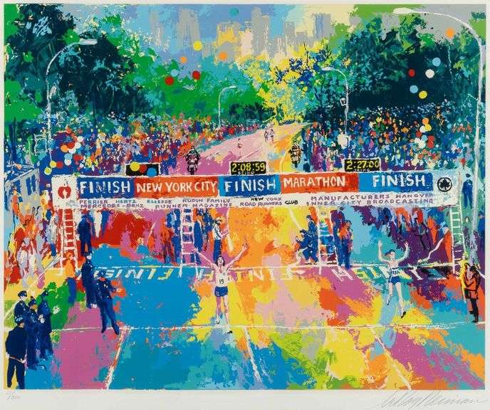 Limited Edition LeRoy Neiman Signed 'Marathon' Serigraph