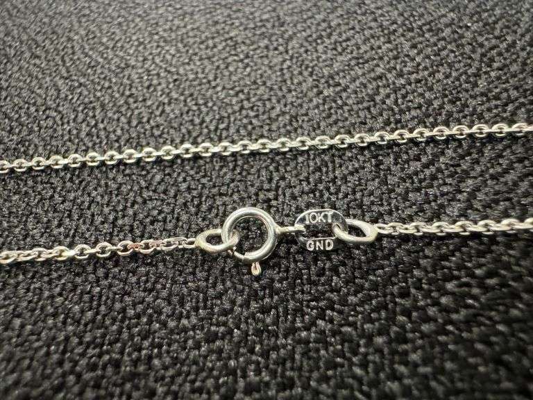 10k White Gold Rolo Chain 1.22mm 22" Necklace