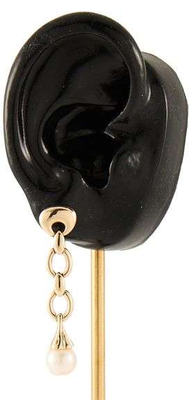 8.30MM Cultured Pearl Link Dangle Earrings in 14K