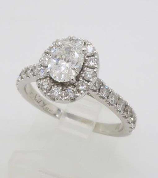 Neil Lane Oval Diamond Halo Ring