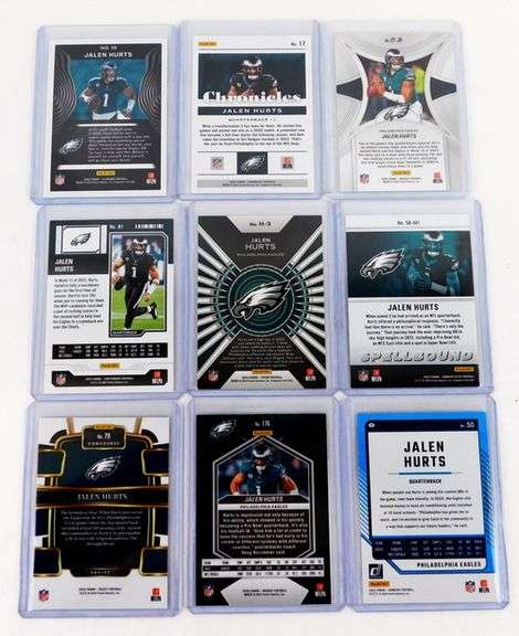 9 Jalen Hurts Football Cards