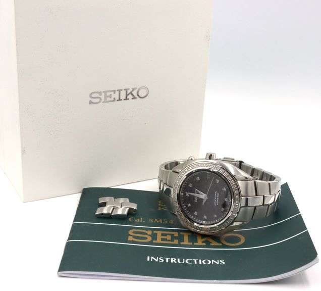 Seiko diamond Arctura Kinetic watch