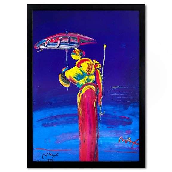 "Umbrella Man with Cane" by Peter Max