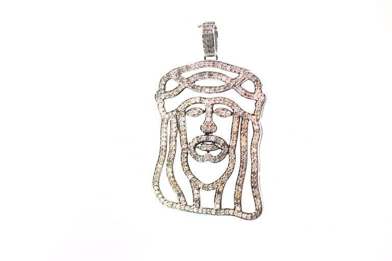 2.0 CTW Diamond Pendant in 10KT Solid White Gold