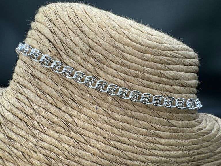 Sterling Silver Italian Love Heart Chain 4mm Solid 925 Italy Infinity Promise Bracelet Anklet 8"