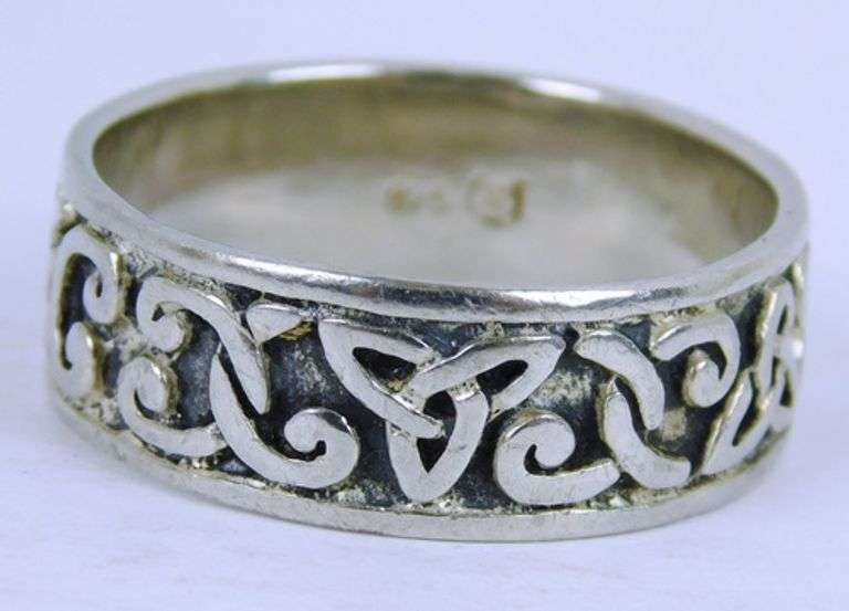 Men's Sterling Trinity Celtic Knot Ring, Size 13.5