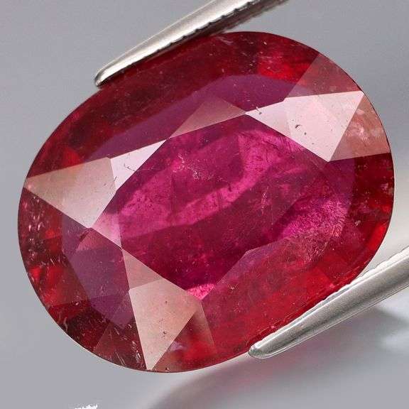 Top violet red! Huge! REAL! 7.79ct pendant cut Rubellite Tourmaline!
