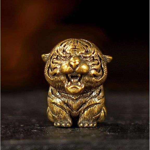 Solid Brass Baby Tiger