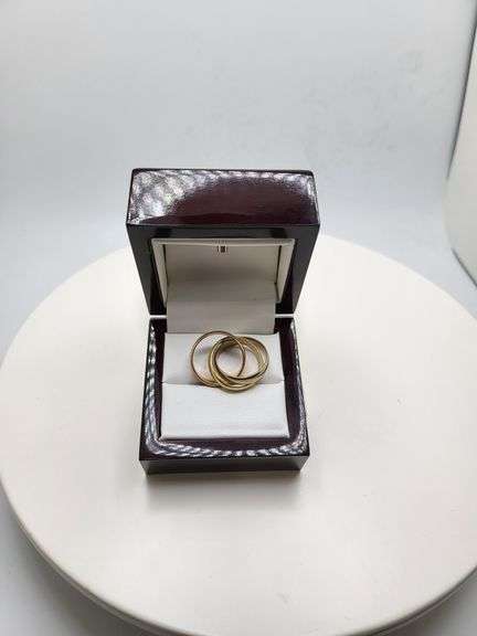 Very fine 18k gold hand made triple ring, 11.2gr, size: 5.5
