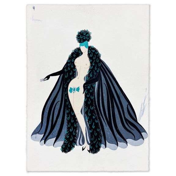 "Mannequin, 15 Fevrier 1958" by Erte (1892-1990)