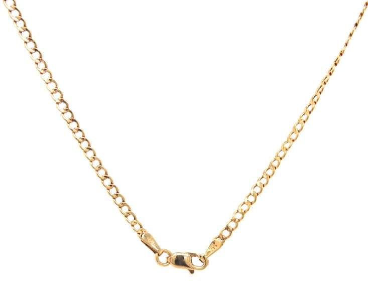 18kt Yellow gold Curb link chain necklace