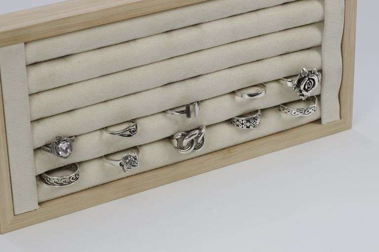 Sterling Silver Curated Ring Assortment Various Sizes & Styles (10 Ring Lot)