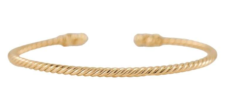 David Yurman 0.27ctw Diamond Petite Helena Cablespira Bracelet in 18K
