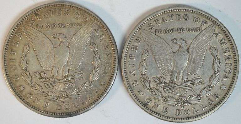 Scarce needle-sharp XF 1883-S & 1884-S Morgan Silver Dollars