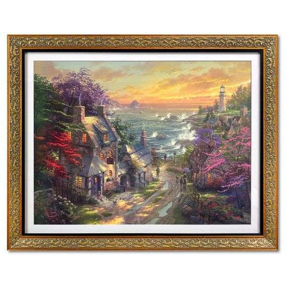 "Village Lighthouse" by Thomas Kinkade (1958-2012)